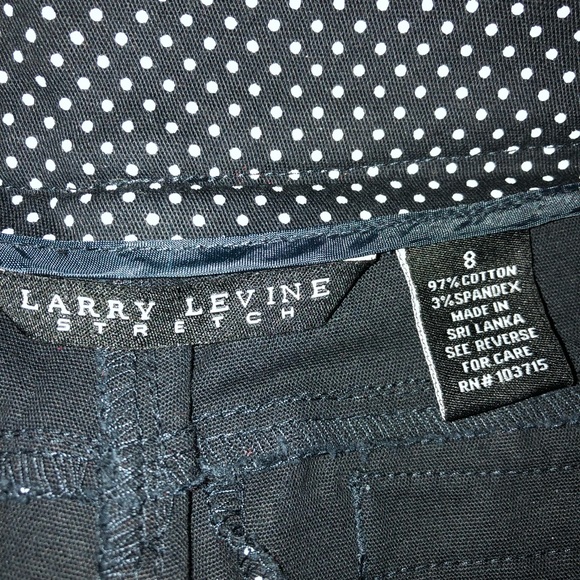 Larry Levine Stretch Polka Dot Capris, Sz 8 - Picture 9 of 10